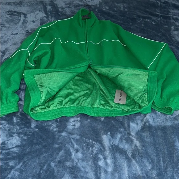 Balenciaga Green Tracksuit Fleece Jacket